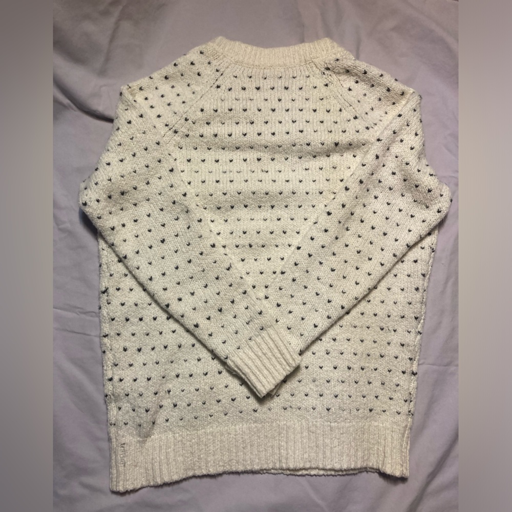 Aerie sweater white with black spots